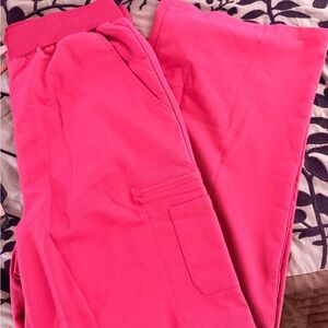 Fabletics Pink wide leg scrub pants